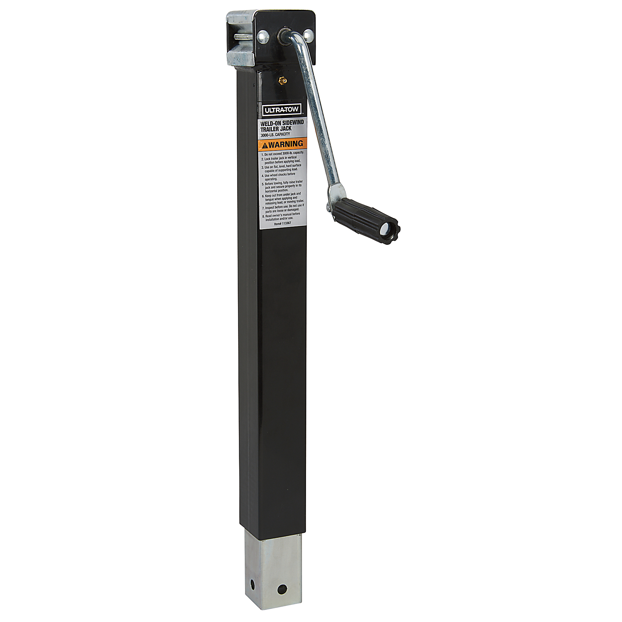 Ultra-Tow Weld-On Sidewind Trailer Jack, 3000-Lb. Capacity
